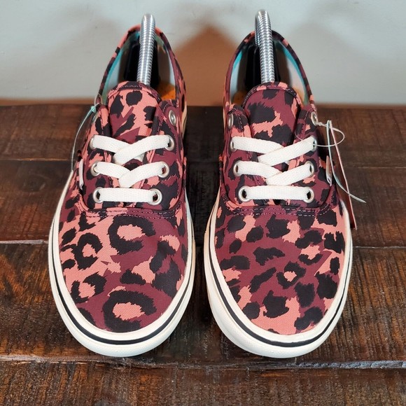 Vans Authentic ComfyCush Skate Shoes Womens 6 Pink Purple Leopard Print - Picture 3 of 12
